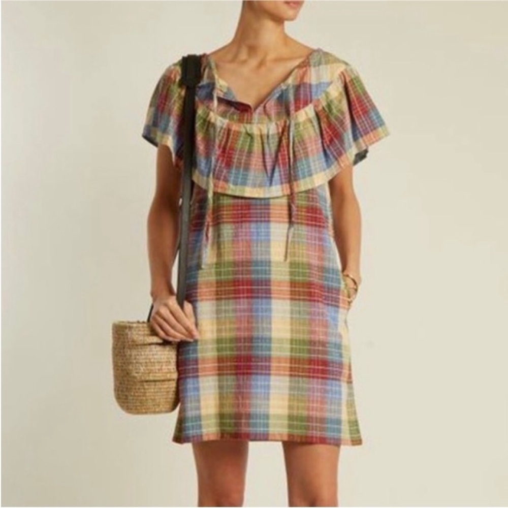 Ace & Jig Clifton dress in Madras 
Multicolor Plaid Mini Dress